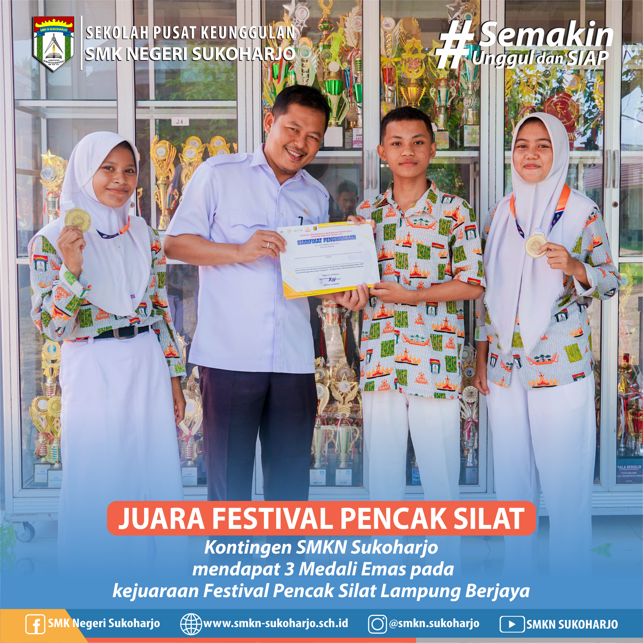 Juara Pada Festival Pencak Silat Lampung Berjaya